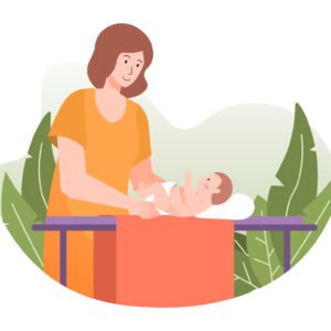 mother-changing-a-diaper-on-newborn-baby-motherhood